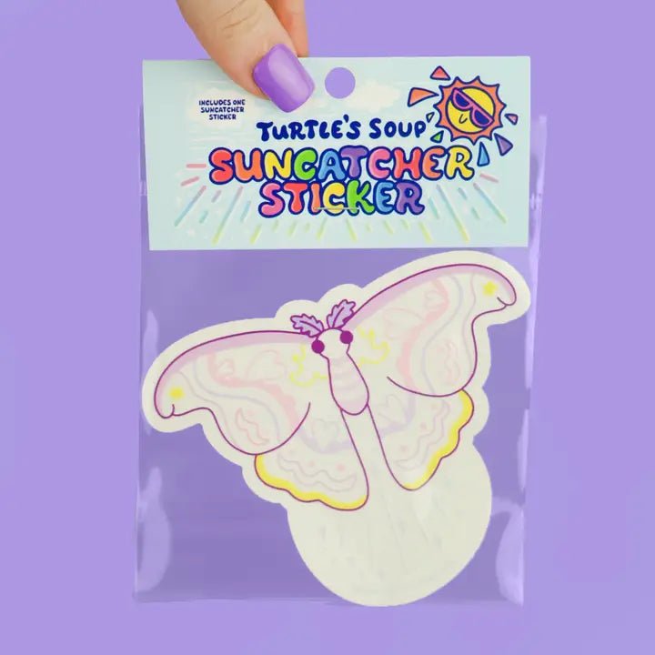 Turtle's Soup Moth Suncatcher Sticker - Owl & Goose Gifts