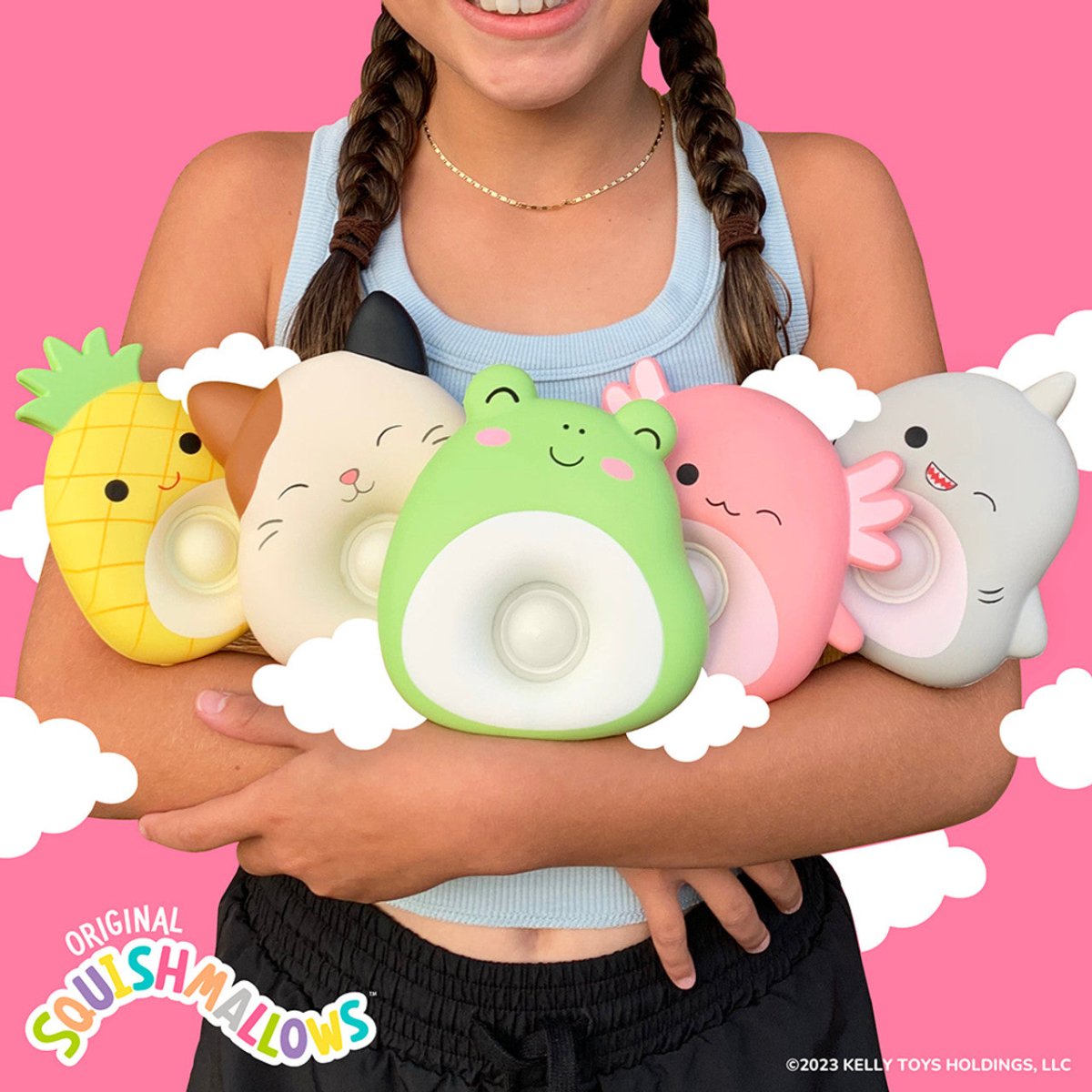 Top Trenz 5 Inch Squishmallow Cloud Pop Fidget Toy - Owl & Goose Gifts