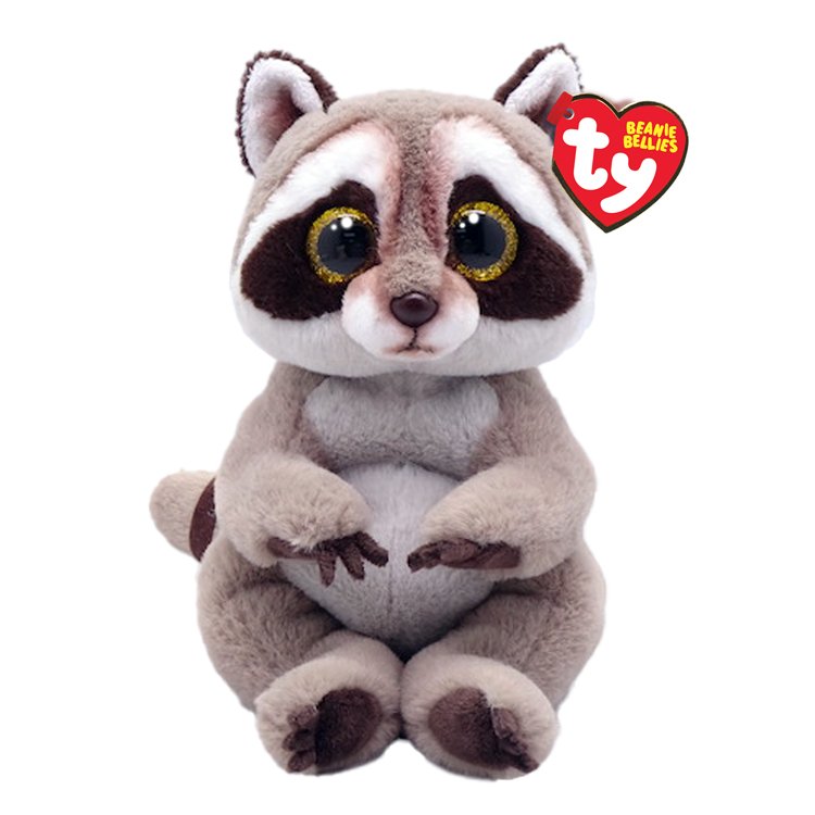 Ty Beanie Bellies 8 Inch Petey the Raccoon Plush Toy - Owl & Goose Gifts