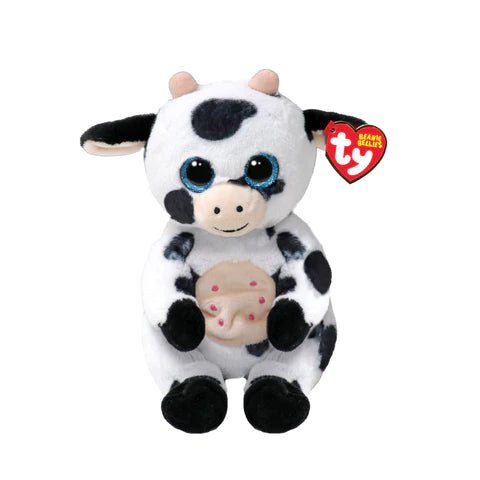 Ty Beanie Bellies 8 Inch Herdly the Cow Plush Toy - Owl & Goose Gifts