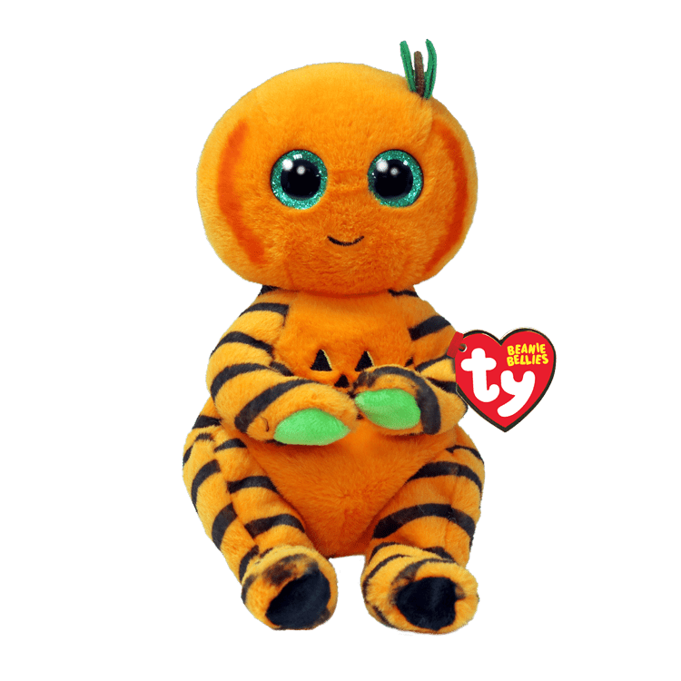 Ty Beanie Bellies 8 Inch Trickster the Pumpkin Halloween Plush Toy - Owl & Goose Gifts