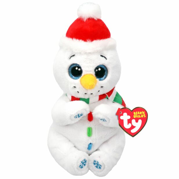 Ty Beanie Bellies 8 Inch Brrrnard the Snowman Christmas Plush Toy