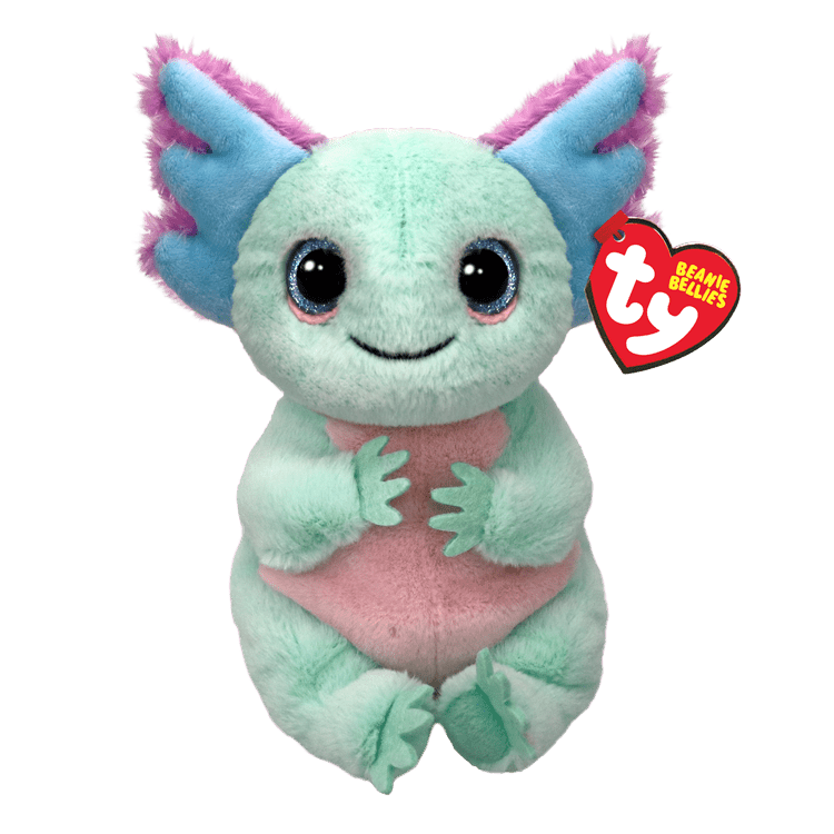 Ty Beanie Bellies 8 Inch Alex the Blue Axolotl Plush Toy - Owl & Goose Gifts