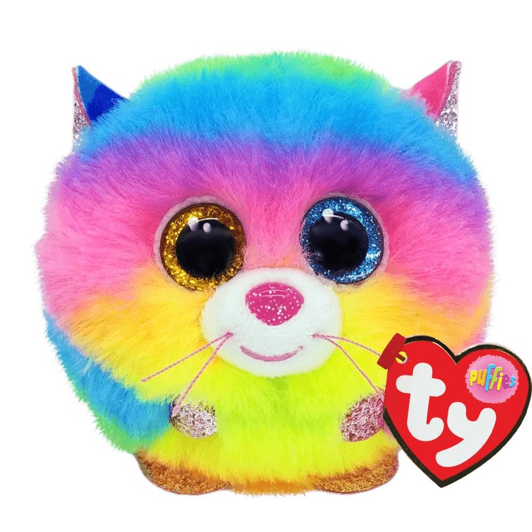 Ty Beanie Balls 4 Inch Gizmo the Rainbow Cat Plush Toy Owl Goose Gifts