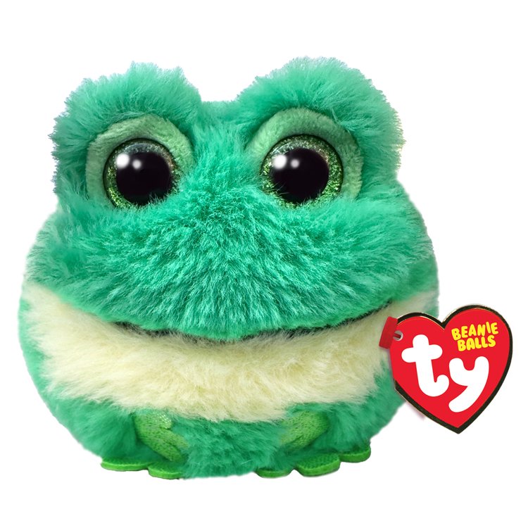 Ty Puffies Beanie Ball 4 Inch Gilly the Frog Plush Toy - Owl & Goose Gifts