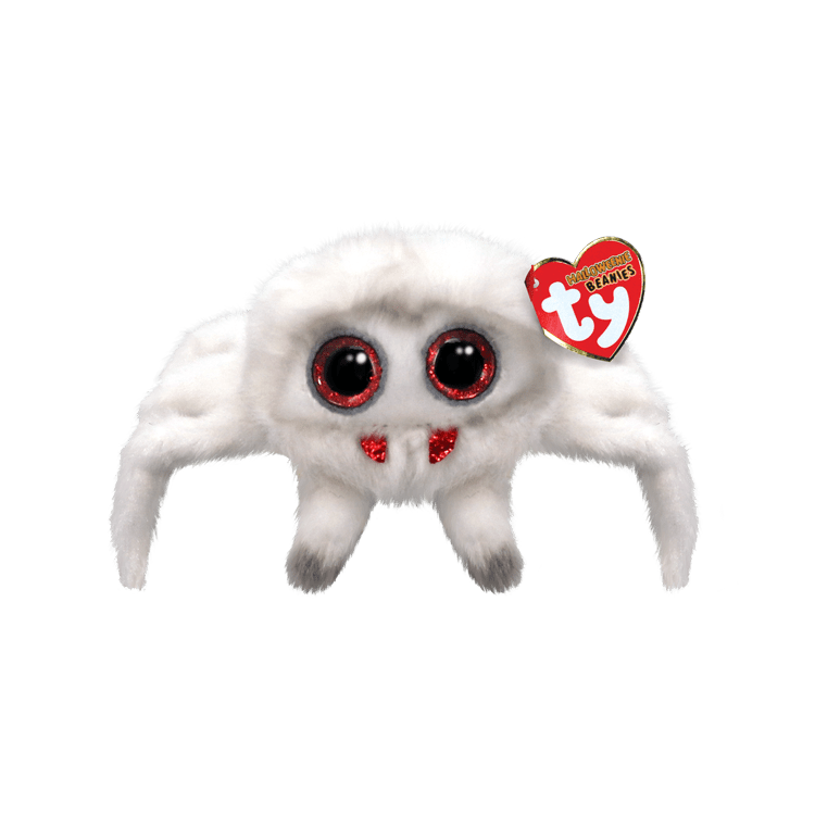 Ty Beanie Boos Mini 4 Inch Spinderella the White Spider Halloween Plush Toy - Owl & Goose Gifts