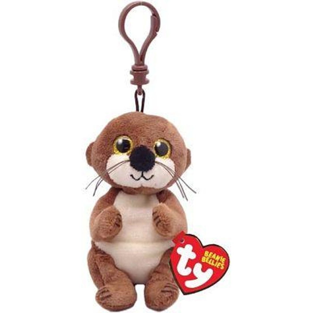 Ty Beanie Bellies 4 Inch Mitch the Otter Plush Clip - Owl & Goose Gifts