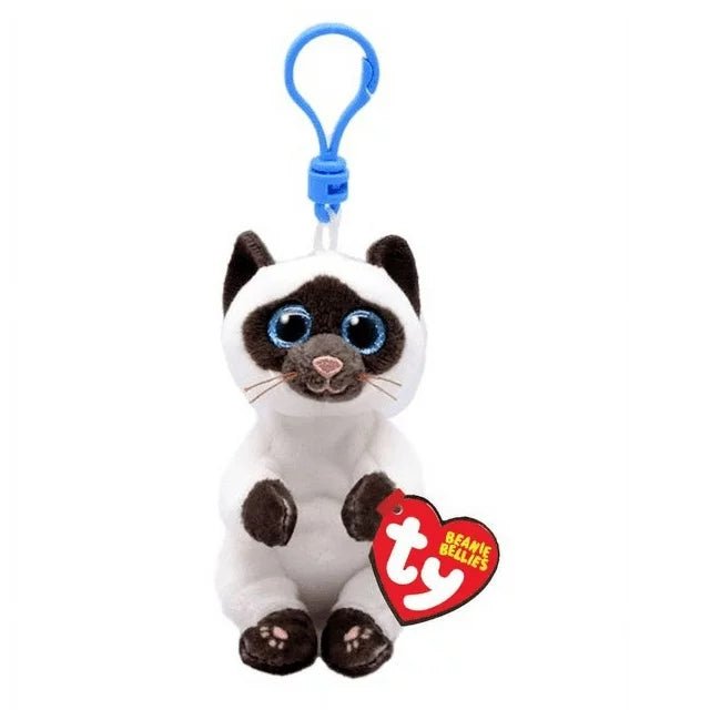 Ty Beanie Bellies 4 Inch Miso the Siamese Cat Plush Clip - Owl & Goose Gifts