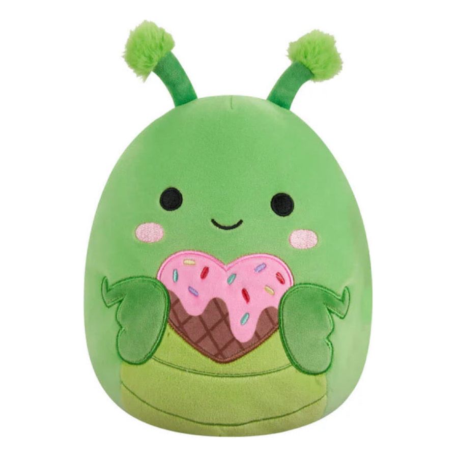 Squishmallow 12 Inch Trenton the Praying Mantis with Heart Ice Cream Valentine Plush Toy