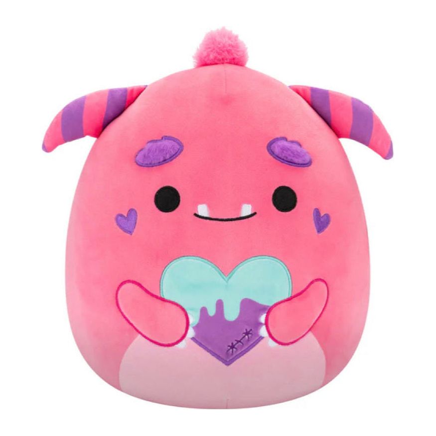 Squishmallow 12 Inch Mont the Monster with Heart Valentine Plush Toy