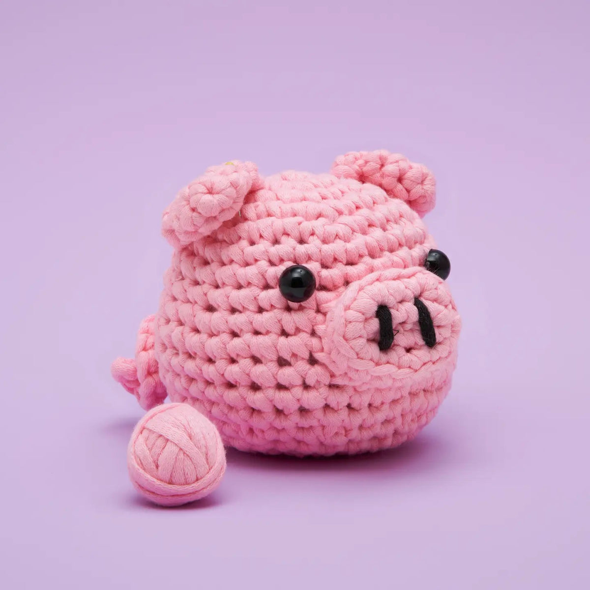 The Woobles Bacon the Pig Beginner Crochet Kit - Owl & Goose Gifts