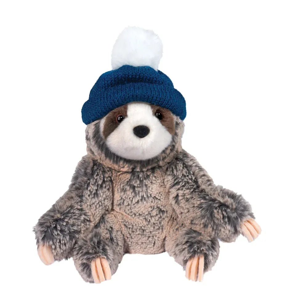 Douglas 8 Inch Blitzen the Sloth with Winter Hat Holiday Plush Toy