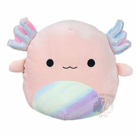Squishmallow 12 Inch Archie the Rainbow Belly Axolotl Plush Toy - Owl & Goose Gifts