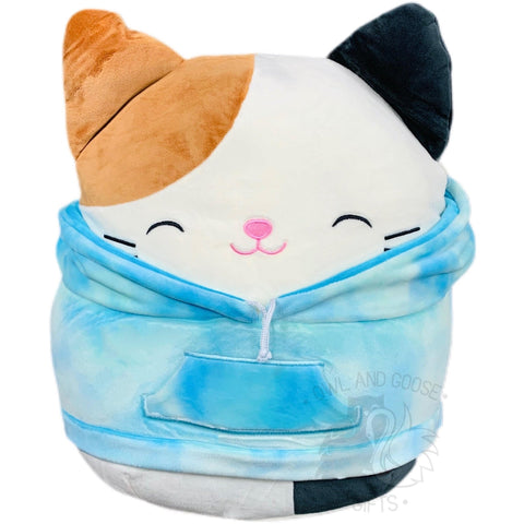 Squishmallow 12 Inch Cam the Cat Hoodie Squad Plush Toy - Owl & Goose Gifts