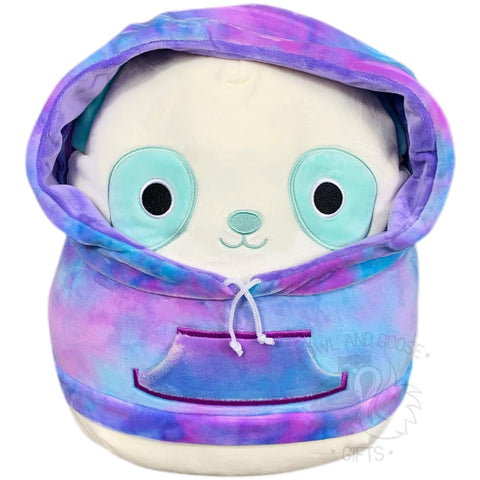 Squishmallow 12 Inch Sissy the Panda Hoodie Squad Plush Toy - Owl & Goose Gifts