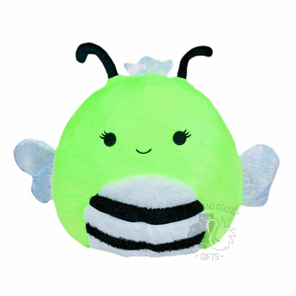 Squishmallow 12 Inch Sunny the Bee Blacklight Plush Toy - Owl & Goose Gifts