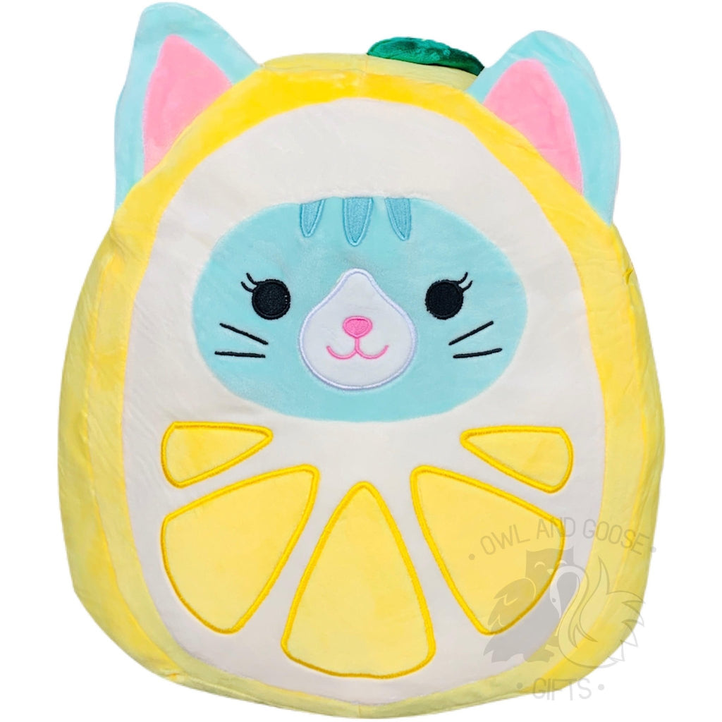 Squishmallow 14 Inch Corinna the Cat in Lemon Costume Plush Toy - Owl & Goose Gifts