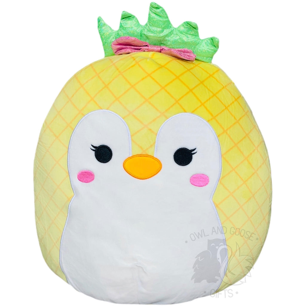 Squishmallow 14 Inch Piper the Penguin in Pineapple Costume Plush Toy - Owl & Goose Gifts