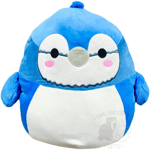 Squishmallow 16 Inch Babs the Blue Jay Plush Toy - Owl & Goose Gifts