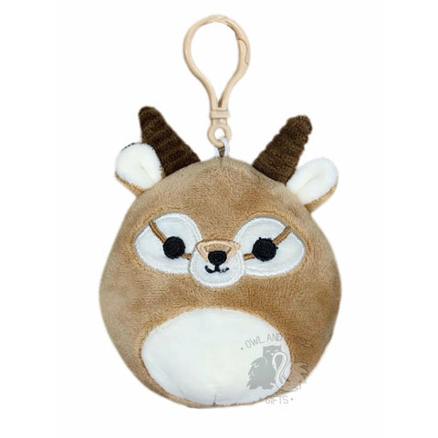 Squishmallow 3.5 Inch Adila the Antelope Plush Clip - Owl & Goose Gifts