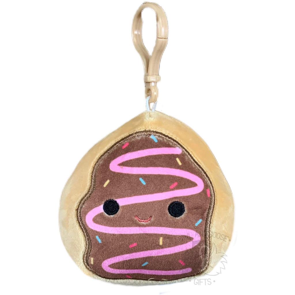Squishmallow 3.5 Inch Deja the Donut Plush Clip - Owl & Goose Gifts