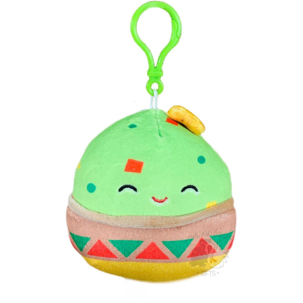 Squishmallow 3.5 Inch Gideon the Guacomole Plush Clip - Owl & Goose Gifts