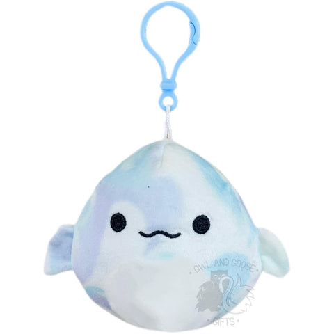 Squishmallow 3.5 Inch Laslow the Beluga Whale Plush Clip - Owl & Goose Gifts