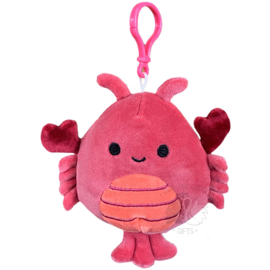 Squishmallow 3.5 Inch Lorono the Lobster Plush Clip - Owl & Goose Gifts
