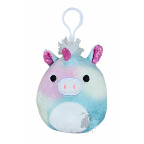 Squishmallow 3.5 Inch Ruthie the Unicorn Plush Clip - Owl & Goose Gifts