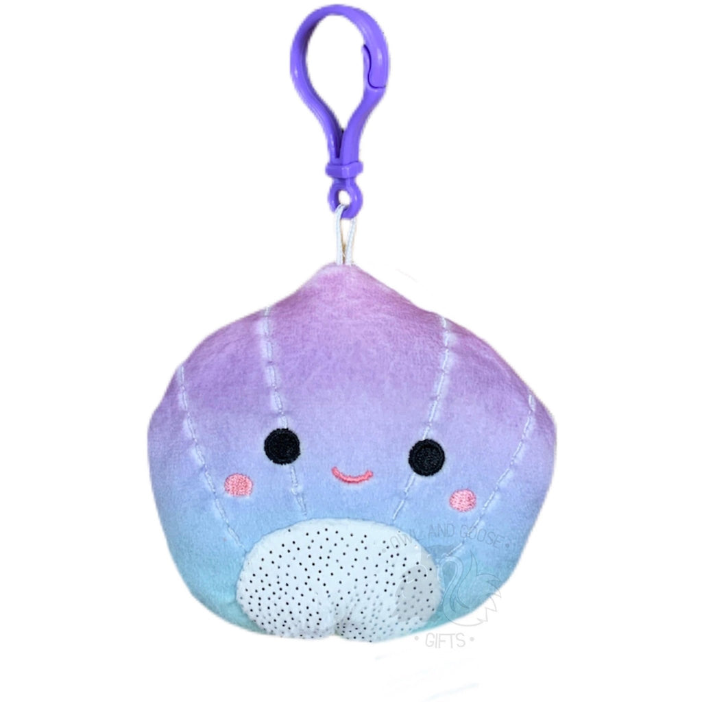 Squishmallow 3.5 Inch Shauna the Sea Shell Plush Clip - Owl & Goose Gifts