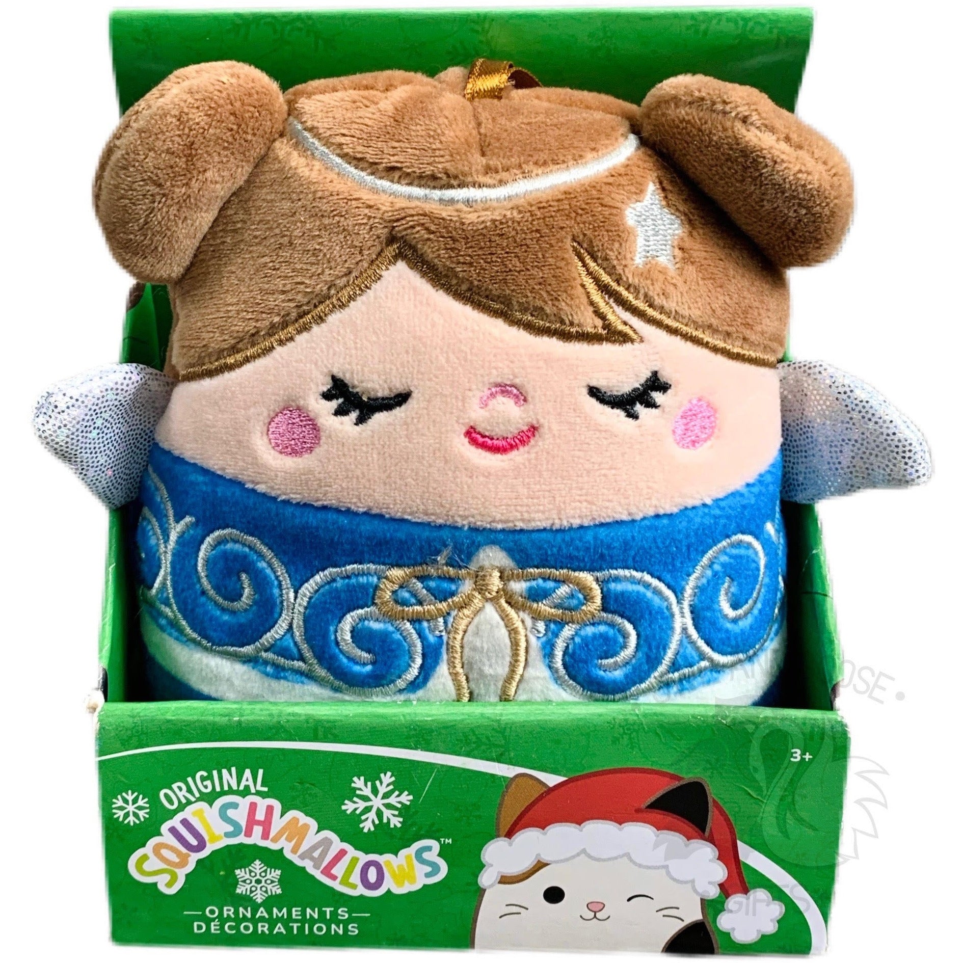 Kellytoy Squishmallows Christmas Ornaments 4 inch Hetty The Andel Mini Plush Doll (with Display Box)