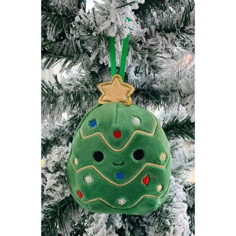 Squishmallow 4 Inch Tom the Tree Christmas Plush Ornament - Owl & Goose Gifts