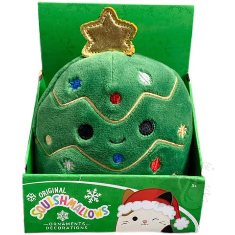 Squishmallow 4 Inch Tom the Tree Christmas Plush Ornament - Owl & Goose Gifts