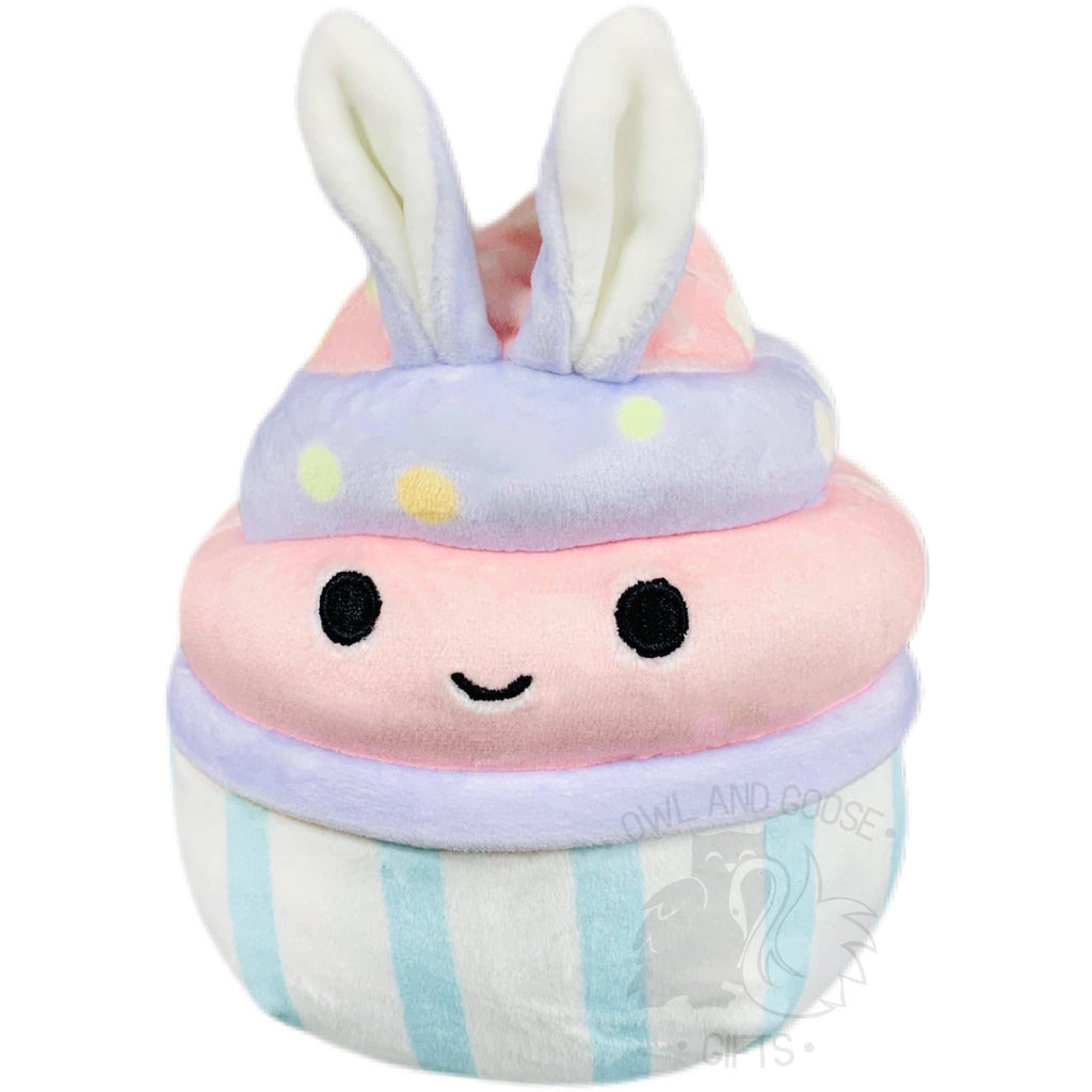 Squishmallow 5 Inch Aligail the Cupcake with Ears Easter Plush Toy - Owl & Goose Gifts