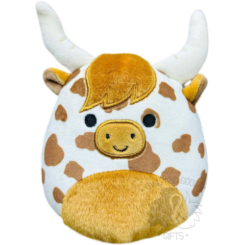 Squishmallow 5 Inch Alonzo the Highland Cow Plush Toy - Owl & Goose Gifts