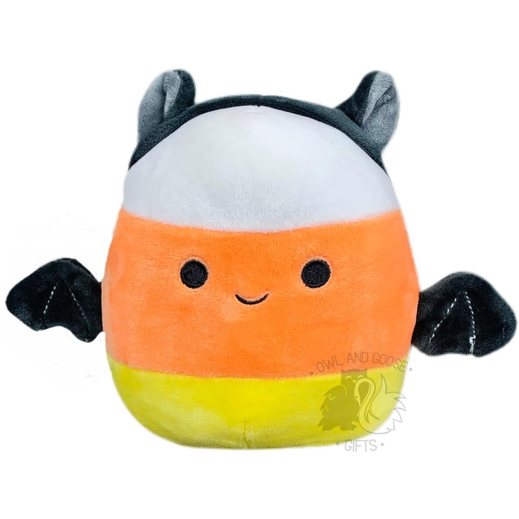 Squishmallow 5 Inch Delie the Candy Corn Bat Halloween Plush Toy - Owl & Goose Gifts