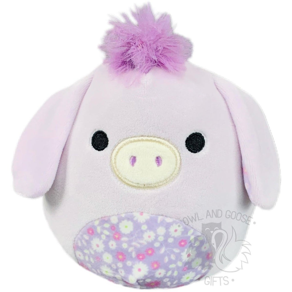 Squishmallow 5 Inch Delzi the Donkey Floral Easter Plush Toy - Owl & Goose Gifts