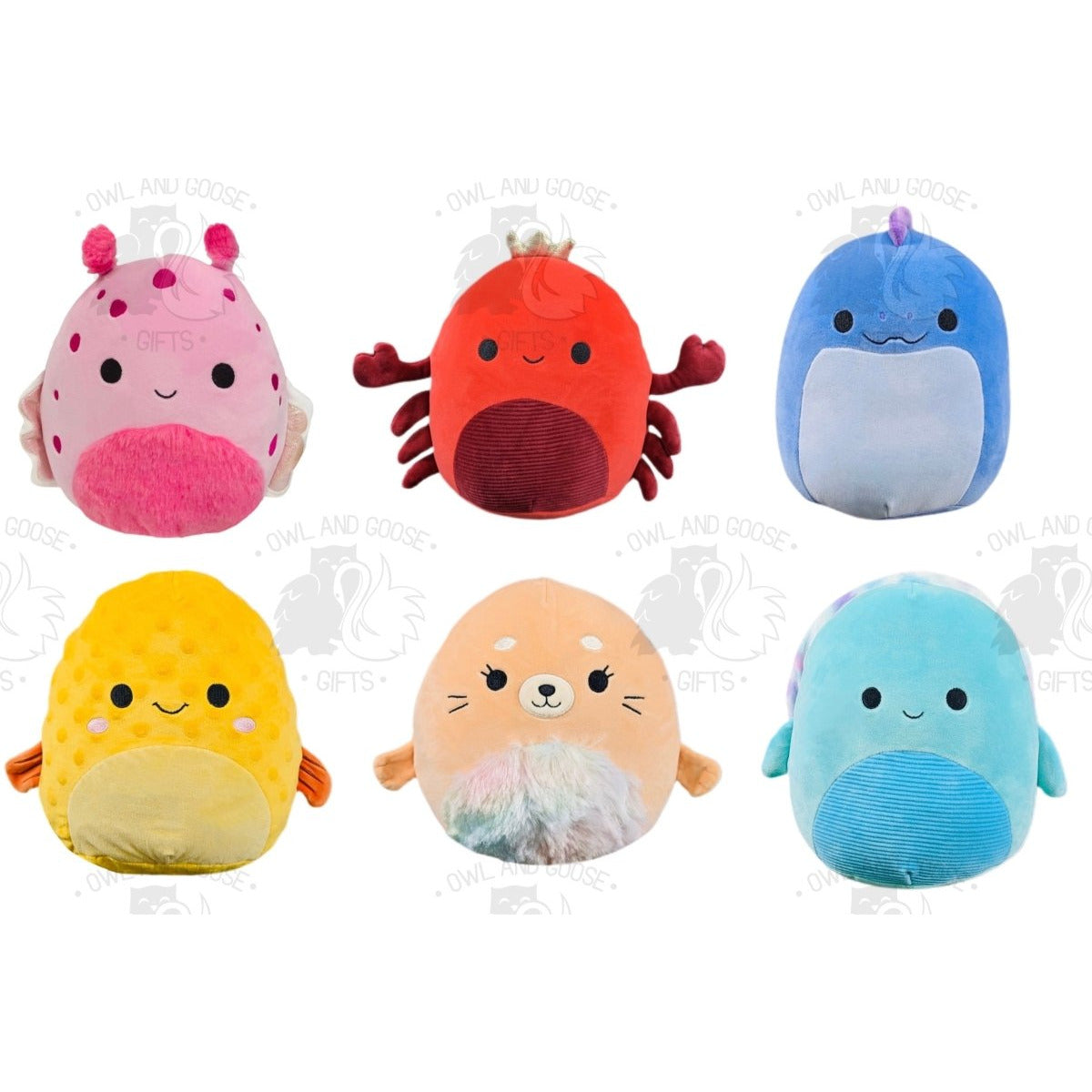 Squishmallow 5 Inch Deep Sea Squad Set of 6 - Shabnam, Georgios, Donyar ...