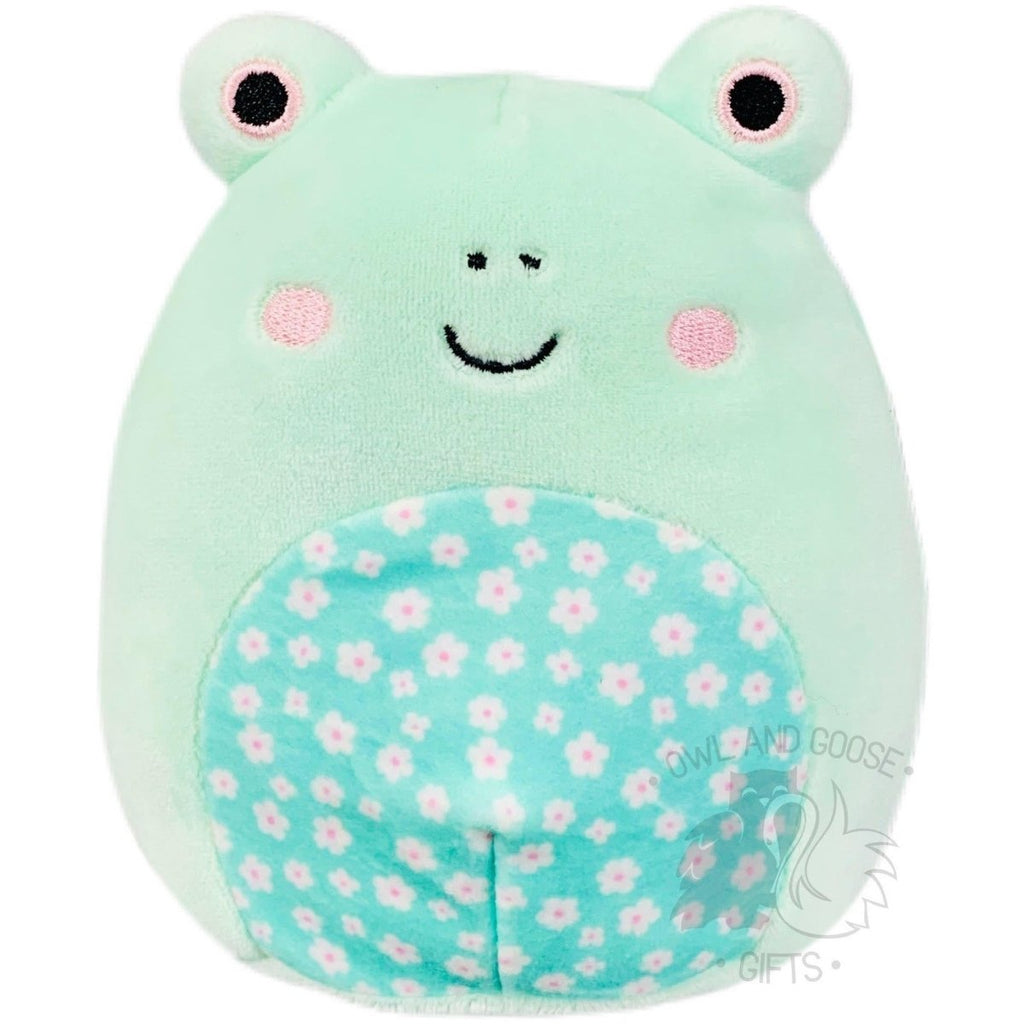 Squishmallow 5 Inch Fritz the Frog Floral Easter Plush Toy - Owl & Goose Gifts