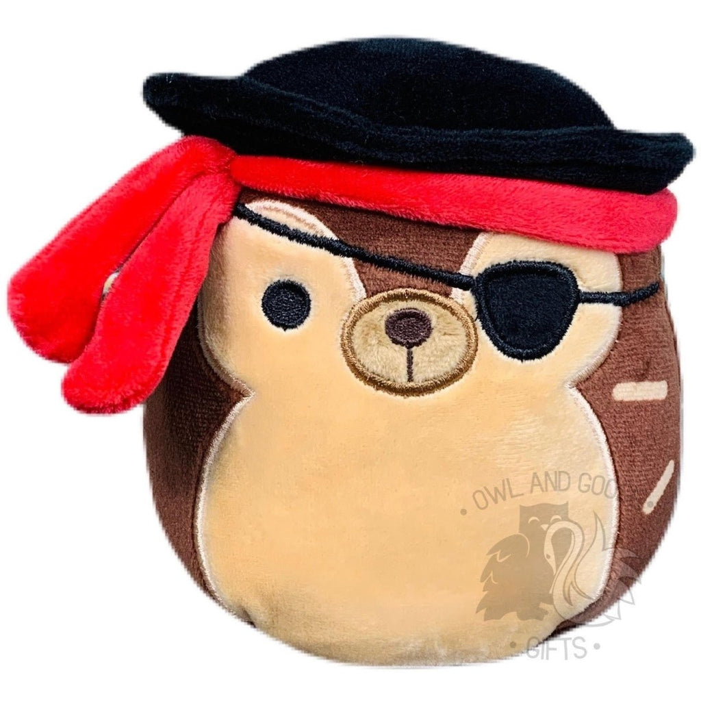 Squishmallow 5 Inch Hans the Pirate Hedgehog Halloween Plush Toy - Owl & Goose Gifts