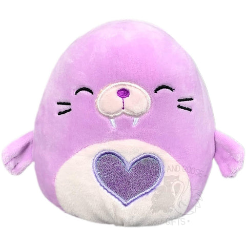 Squishmallow 5 Inch Winnie the Walrus Valentine Plush Toy - Owl & Goose Gifts