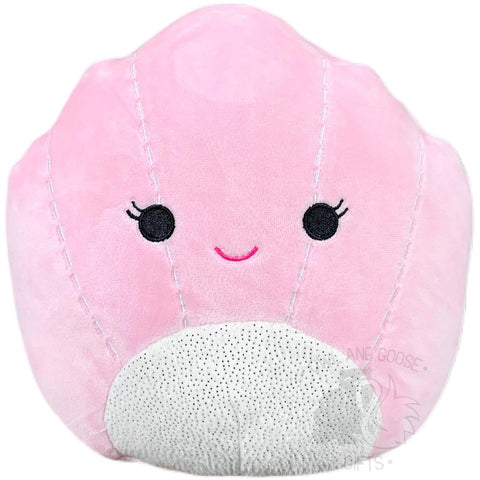Squishmallow 8 Inch Aicha the Pink Seashell Plush Toy - Owl & Goose Gifts