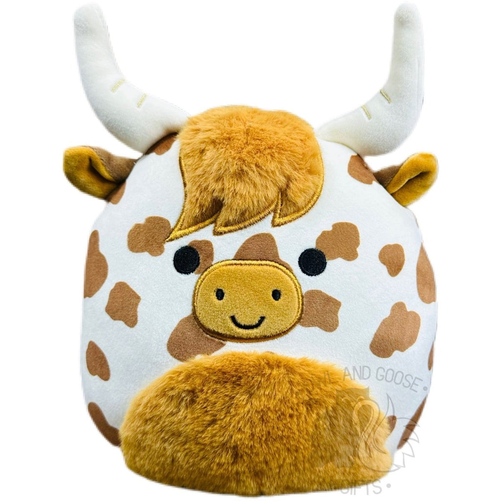 Squishmallow 8 Inch Alonzo the Highland Cow Plush Toy - Owl & Goose Gifts