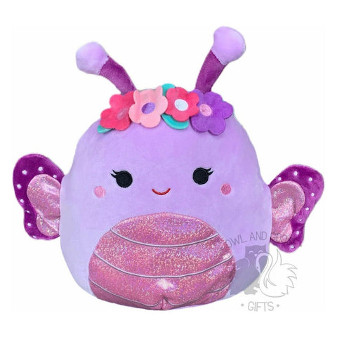 Squishmallow 8 Inch Brenda the Butterfuly with Headband Easter Plush Toy - Owl & Goose Gifts