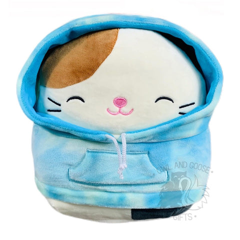 Squishmallow 8 Inch Cam the Cat Hoodie Squad Plush Toy - Owl & Goose Gifts