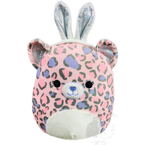 Squishmallow 8 Inch Dallas the Leopard with Ears Easter Plush Toy - Owl & Goose Gifts