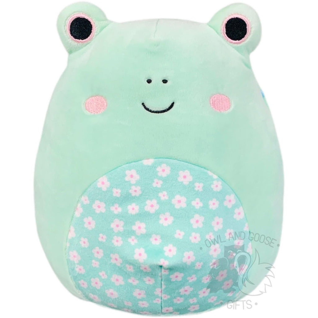 Squishmallow 8 Inch Fritz the Frog Floral Easter Plush Toy - Owl & Goose Gifts