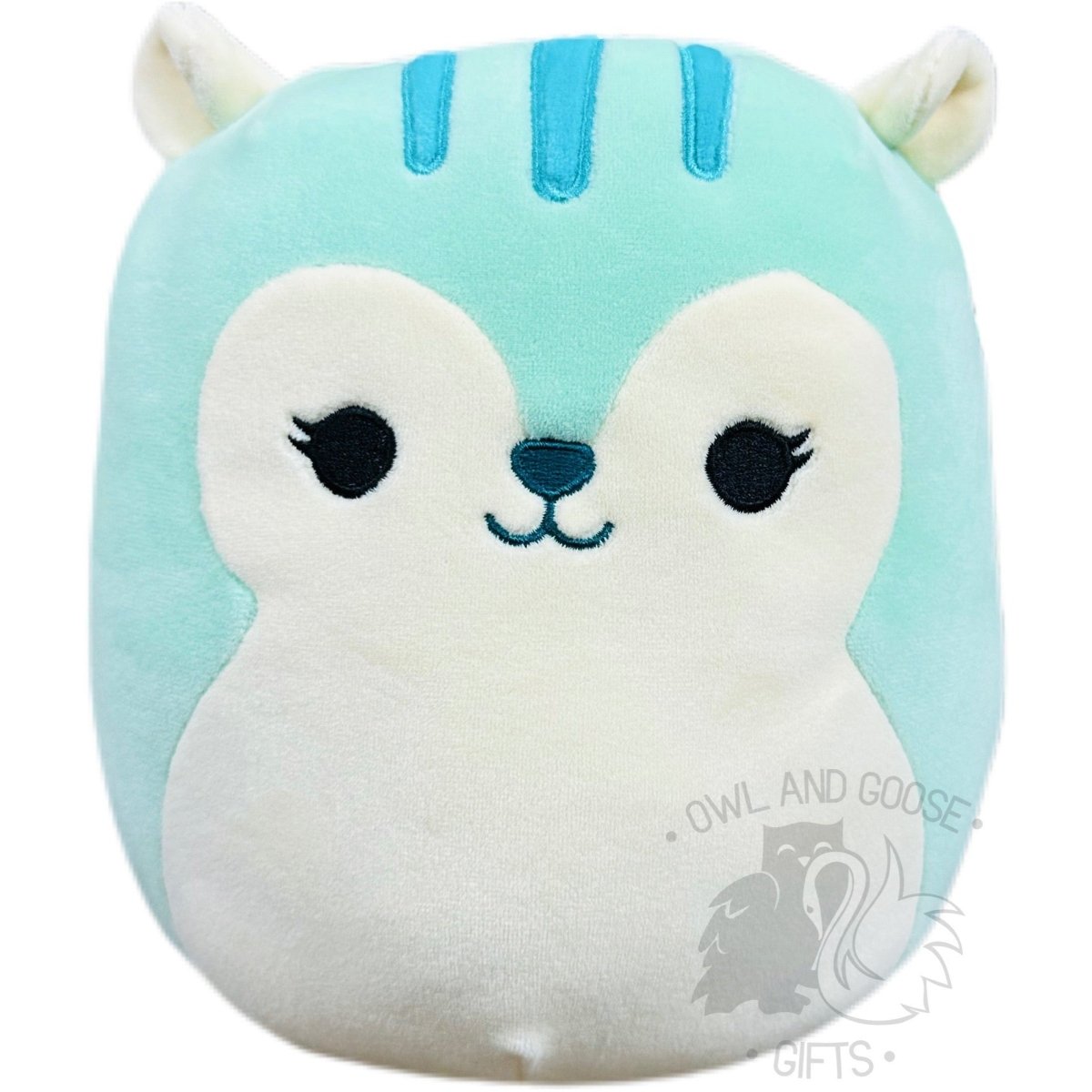 Squishmallow 8 Inch Fuyuki the Green Squirrel Plush Toy - Owl & Goose Gifts