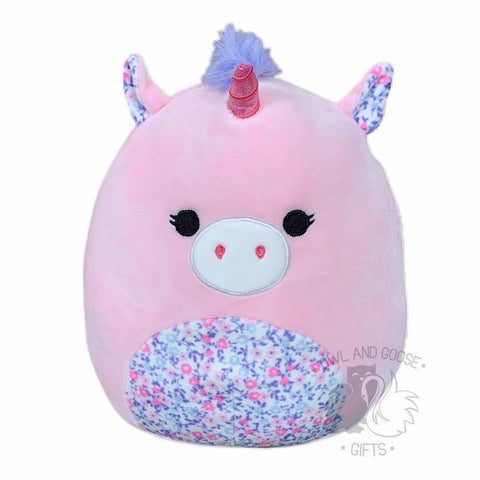 Squishmallow 8 Inch Mikah the Unicorn Easter Floral Plush Toy - Owl & Goose Gifts