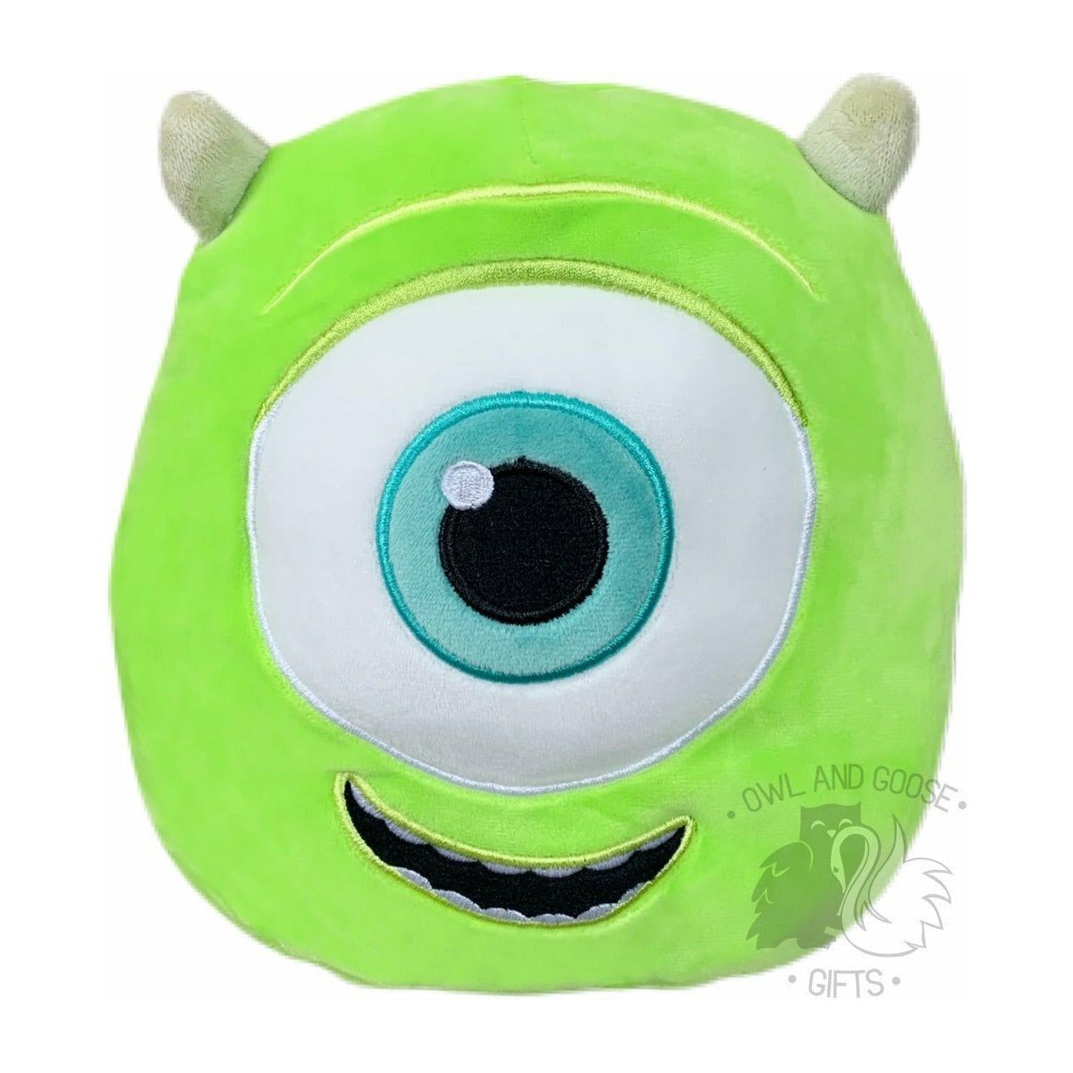 Squishmallow 8 Inch Mike Wazowski Disney's Monsters Inc. Plush Toy - Owl & Goose Gifts
